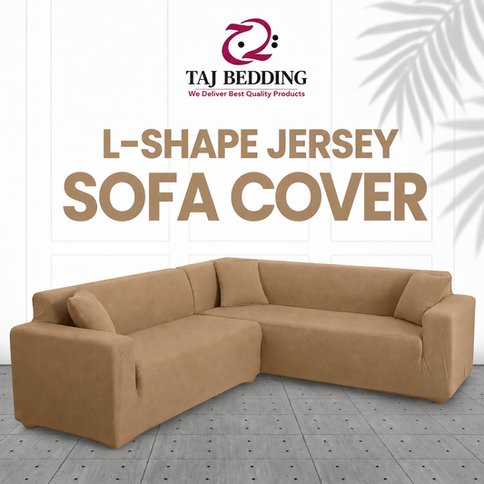 L Shape Fitted Lycra Jersey Sofa Cover Mouse Skin