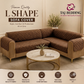 L Shape Ultrasonic Quilted Sofa Covers Coffee