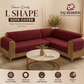 L Shape Ultrasonic Quilted Sofa Covers Maroon