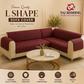 L Shape Zigzag Ultrasonic Quilted Sofa Cover Maroon