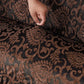 Luxury Embossed Jacquard Fitted Bedsheet Set Brown - King Size
