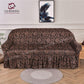 Luxury Embossed Jacquard Sofa Cover Brown