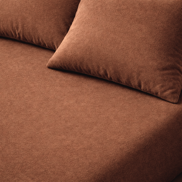 Lycra Jersey Fitted Bedsheet Set Brown - King Size