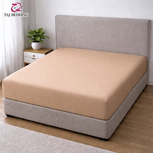 Lycra Jersey Fitted Mattress Cover - Skin