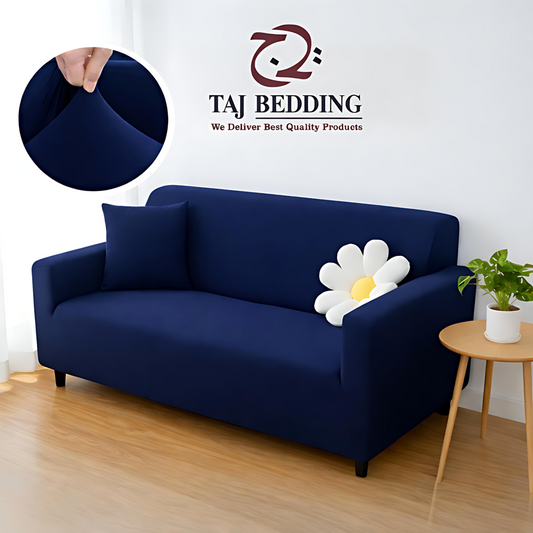 Lycra Jersey Sofa Cover Navy Blue