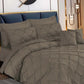 Pintuck Duvet Set - Brown