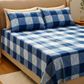 Printed Buffalo Plaid Flat Bedsheet Set – King Size