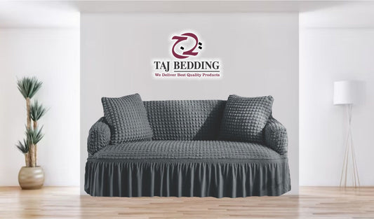 Turkish Style Bubble Sofa Cover Gray