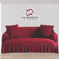Turkish Style Bubble Sofa Cover Maroon