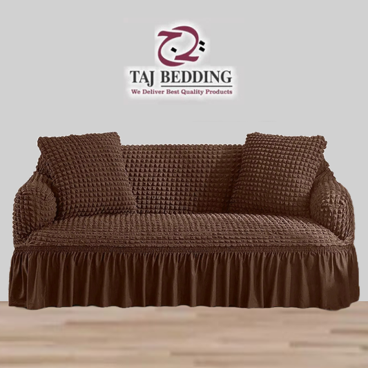 Turkish Style Bubble Sofa Cover Chocolate Brown