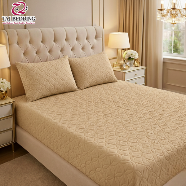 Ultrasonic Quilted Fitted Bedsheet Set Skin - King Size