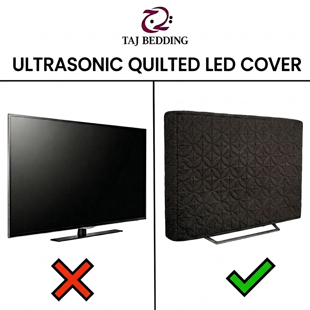 Ultrasonic Quilted LED Cover Dust Proof - Black