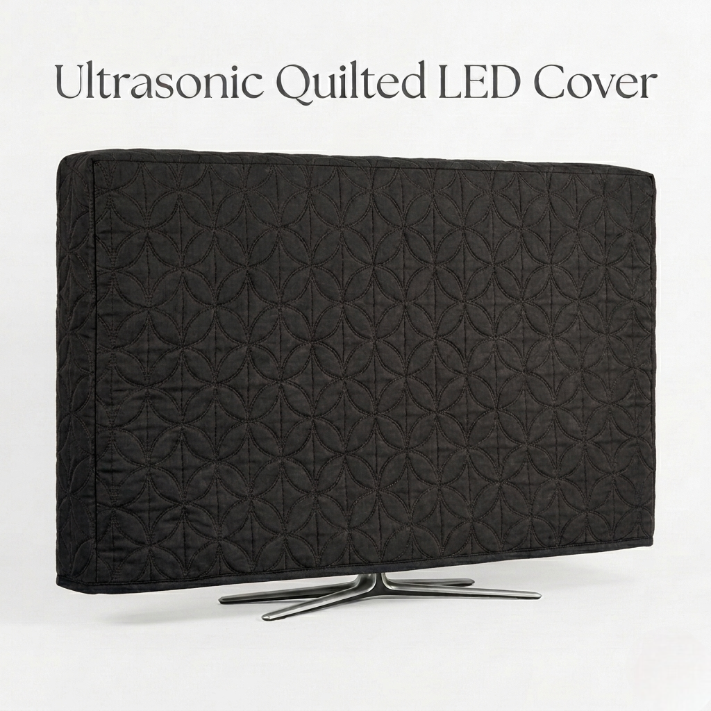 Ultrasonic Quilted LED Cover Dust Proof - Black