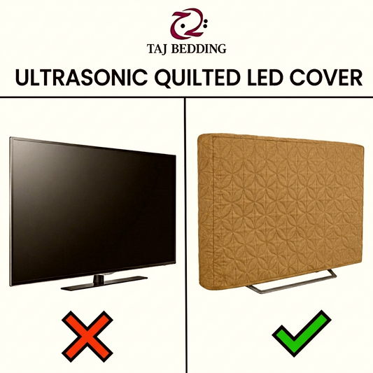 Ultrasonic Quilted LED Cover Dust Proof - Chikoo