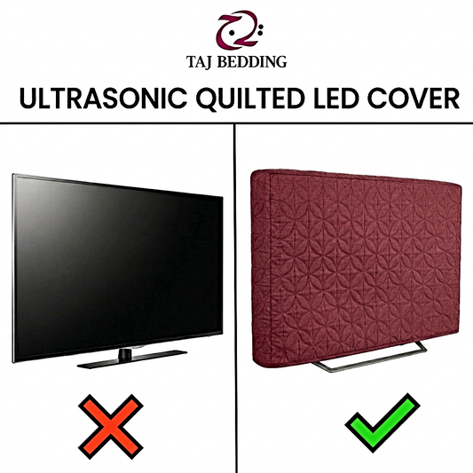 Ultrasonic Quilted LED Cover Dust Proof - Maroon