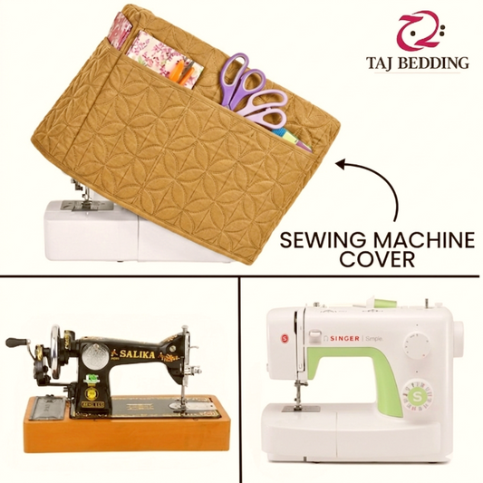 Ultrasonic Quilted Sewing Machine Cover Dust Proof - Chikoo