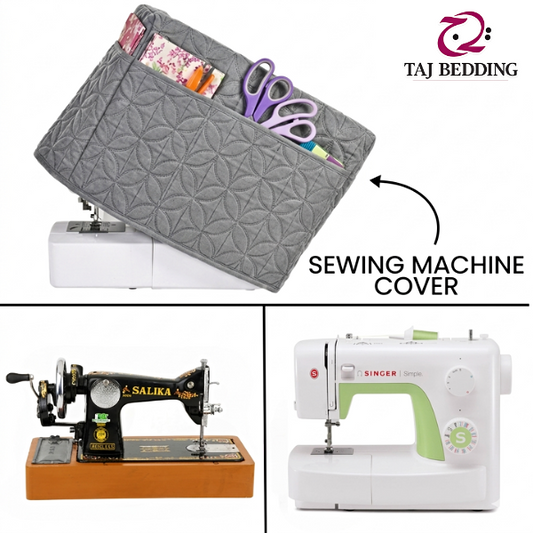 Ultrasonic Quilted Sewing Machine Cover Dust Proof - Grey