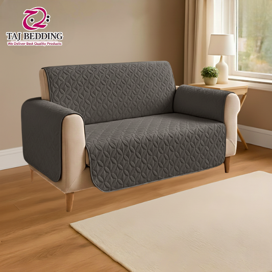 Ultrasonic Quilted Sofa Covers Dark Gray
