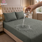 Waterproof Ultrasonic Quilted Fitted Bedsheet Set Grey - King Size