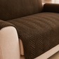 Waterproof Zigzag Ultrasonic Quilted Sofa Cover Brown