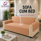Waterproof Ultrasonic Quilted Sofa Cum Bed Cover Skin Peach