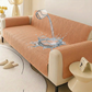 Waterproof Ultrasonic Zigzag Quilted Sofa Cover Skin Peach