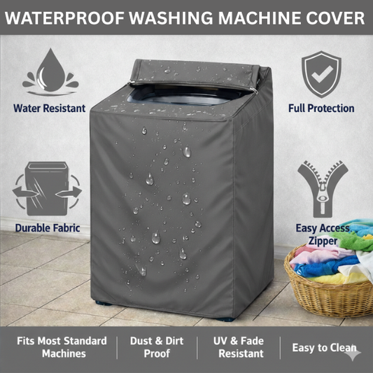 Waterproof Washing Machine Cover Parachute - Grey