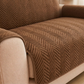 Waterproof Zigzag Ultrasonic Quilted Sofa Cover Coffee
