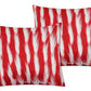 Bird Feather Cushion Cover Red