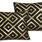 Geometric Diamond Foil Velvet Cushion Cover – Black