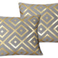 Geometric Diamond Foil Velvet Cushion Cover – Grey