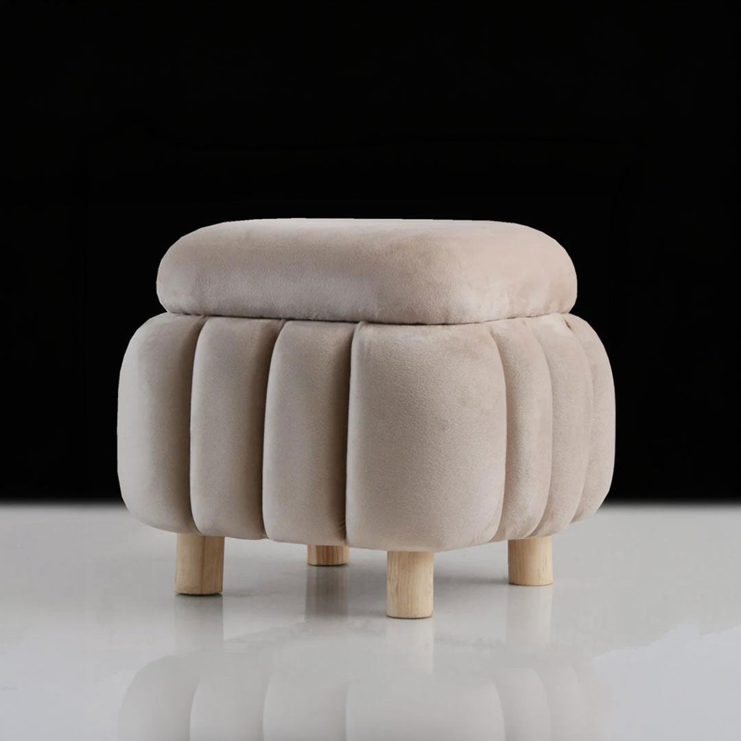 Wooden Quilted stool with Storage space
