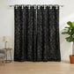 2 PCS PREMIUM QUALITY TEXTURE VELVET CURTAINS - Black