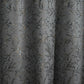 2 PCS PREMIUM QUALITY TEXTURE VELVET CURTAINS - GREY