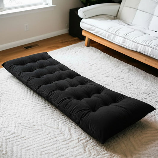 Velvet Sleeping Floor Mattress- Black