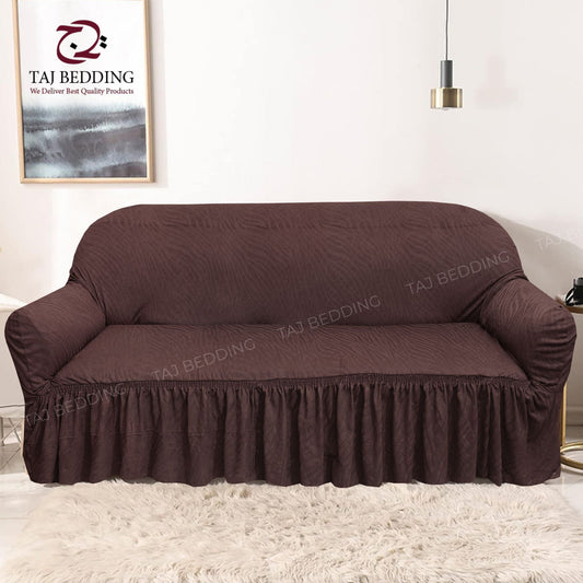 Zebra Sofa Cover Dark Brown