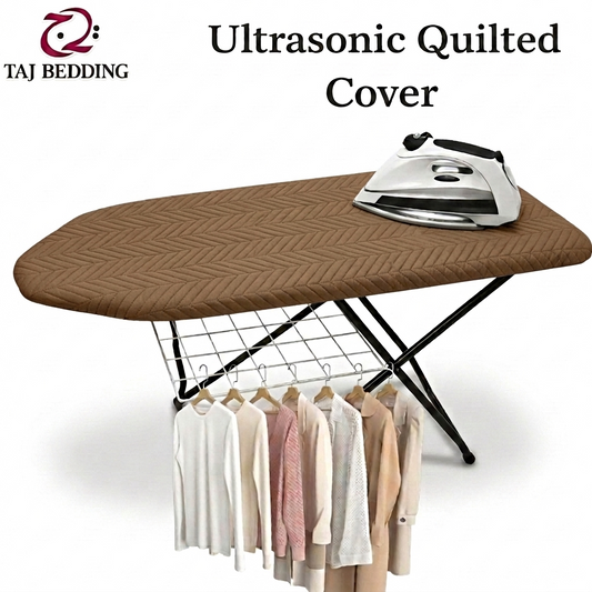 Zigzag Ultrasonic Quilted Iron Board Cover Customized - Coffee