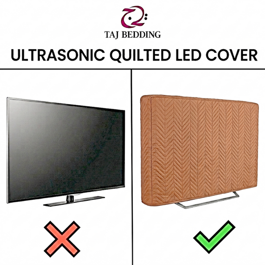 Zigzag Ultrasonic Quilted LED Cover Dust Proof - Copper