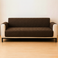 Zigzag Ultrasonic Quilted Sofa Cover Brown