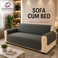 Zigzag Ultrasonic Quilted Sofa Cum Bed Covers Grey