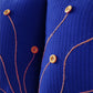 Pack of 2 Waffle Golden Veins Cushion - Royal Blue