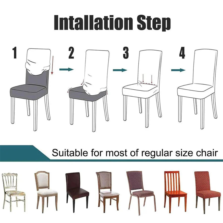 Fitted Jersey Chair Cover Brown