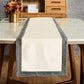 7 Pieces Velvet Table Runner Off White