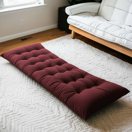 Velvet Sleeping Floor Mattress-Maroon